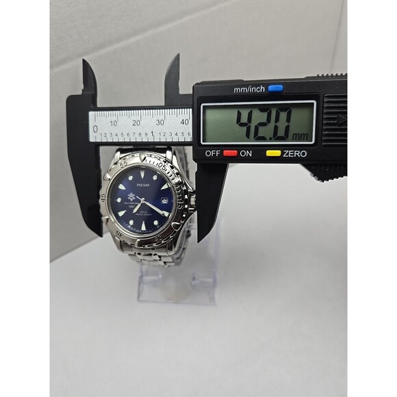 Pulsar Salt Lake 2002 Olympics Diver Quartz Watch Men V732 X136 Date New Battery - Picture 5 of 11